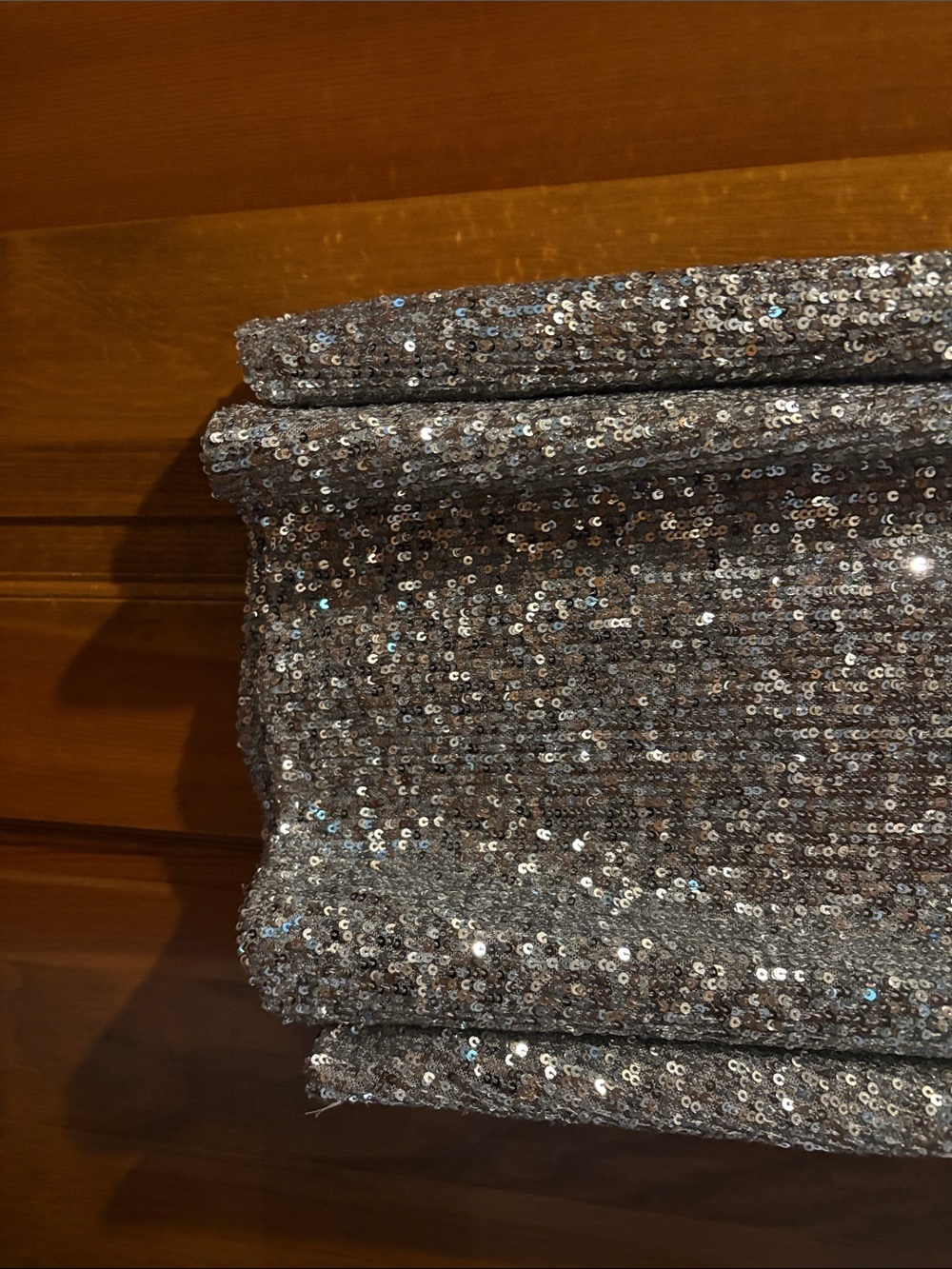 Cable & Gauge Silver Sequin Ruffle Cold Shoulder Camisole - Picture 5 of 6